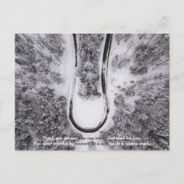 motivierend Zitat: "Reisen Sie auf die Straße für Postkarte