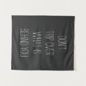 Motivierend Zitat schwarz und weiß Wandteppich (Vorderseite (Horizontal))