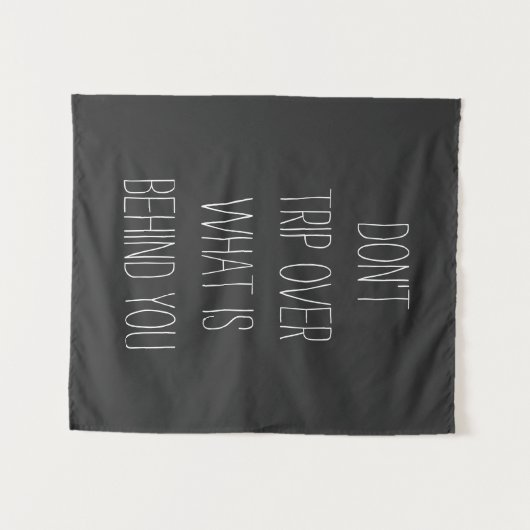 Motivierend Zitat schwarz und weiß Wandteppich (Vorderseite (Horizontal))