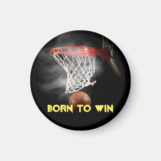 Motivierend Zitat Sprichwort Basketball Geboren zu Magnet (Vorne)