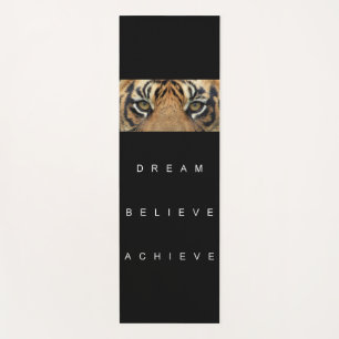 Motivierend Zitat Tiger Eyes Black Template Yogamatte