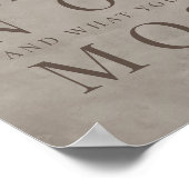 Motivierend Zitat über Disziplin Lincoln Brown Poster (Ecke)