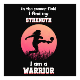 Motivierend Zitat über Fußballspielerinnen Fotodruck