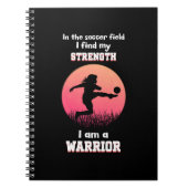 Motivierend Zitat über Fußballspielerinnen Notizblock (Vorderseite)