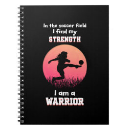 Motivierend Zitat über Fußballspielerinnen Notizblock