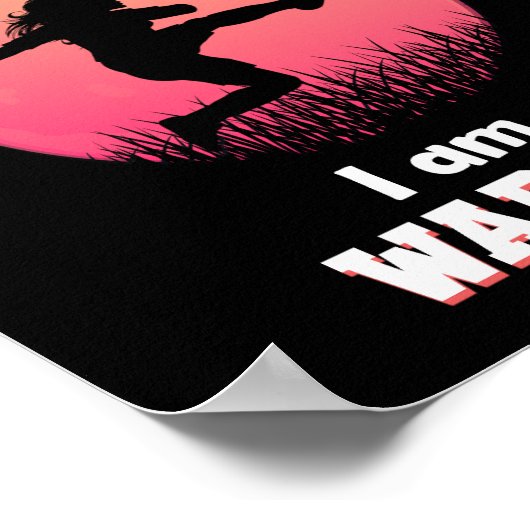 Motivierend Zitat über Fußballspielerinnen Poster (Ecke)