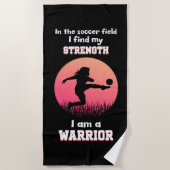 Motivierend Zitat über Fußballspielerinnen Strandtuch (Vorderseite)