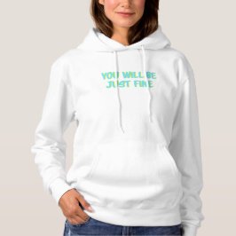 Motivierend Zitat und ermutigende Blockbriefe Hoodie
