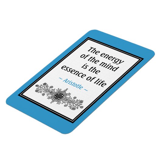 Motivierend Zitat von Aristoteles - Leben Magnet (Linke Seite)