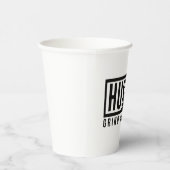 Motivierend Zitat von Hustel Grind und Shine Pappbecher (Rechts)