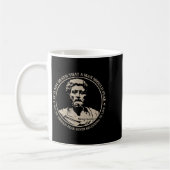 Motivierend Zitat von Marcus Aurelius über Angst Kaffeetasse (Links)