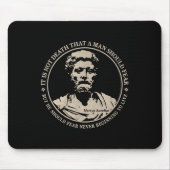 Motivierend Zitat von Marcus Aurelius über Angst Mousepad (Vorne)