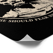 Motivierend Zitat von Marcus Aurelius über Angst Poster (Ecke)