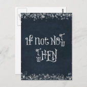 Motivierend Zitat: Wenn nicht jetzt, wann Postkarte (Vorne/Hinten)