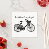 motivierend Zitat: "Woll, mein Fahrrad zu fahren" Serviette (Beispiel)