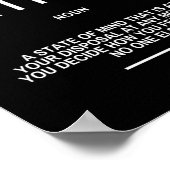 Motivierend Zitat zum Glück Poster (Ecke)