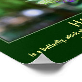 Motivierend Zitat zum Glück Poster (Ecke)