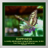 Motivierend Zitat zum Glück Poster (Vorne)