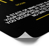 Motivierend Zitat zum Glück Poster (Ecke)