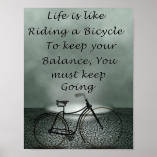 Motivierend Zitat zum Leben Poster