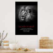 Motivierend Zitat zur Führung von Schwarz und Weiß Poster (Küche)