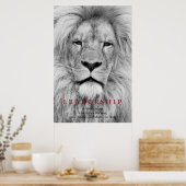 Motivierend Zitat zur Führung von Schwarz und Weiß Poster (Küche)