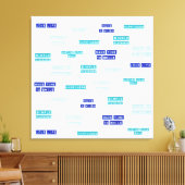 Motivierend Zitate aus blauem, weißem Text Leinwanddruck (Insitu (Wohnzimmer))