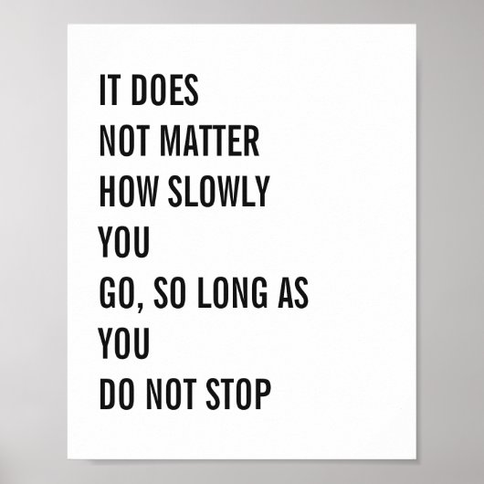 Motivierend Zitate Bekannte Konfuzius Zitate 8x10 Poster (Vorne)