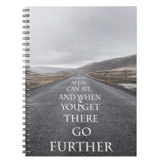 Motivierend Zitate der Ziele und der Träume Notizblock