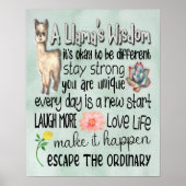 Motivierend Zitate eines Lamas - 16x20 Poster (Vorne)