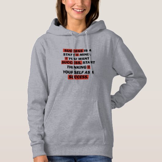 Motivierend Zitate Erfolg im Leben Hoodie (Vorderseite)