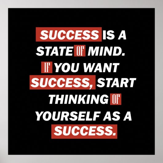 Motivierend Zitate Erfolg im Leben Poster (Vorne)