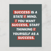 Motivierend Zitate Erfolg im Leben Postkarte (Vorderseite)