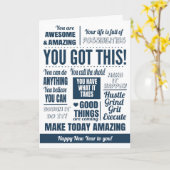 Motivierend Zitate für ein gutes neues Jahr Karte (Gelbe Blume)