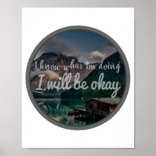 motivierend Zitate für positive Vibes Poster