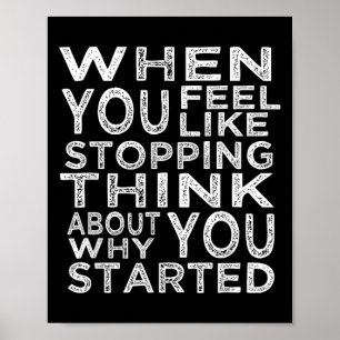 Motivierend Zitate Inspirationsgeschenke für Gym W Poster