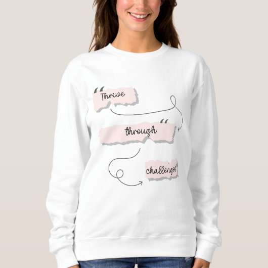 Motivierend Zitate Inspirationssätze Sweatshirt (Vorderseite)
