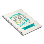 Motivierend Zitate-Linen-Notebook für Lehrer Notizblock (Rechte Seite)