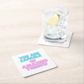 Motivierend Zitate - Sie sind in der Lage, phantas Rechteckiger Pappuntersetzer (Vor Ort)