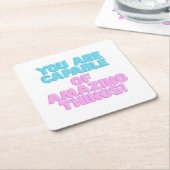 Motivierend Zitate - Sie sind in der Lage, phantas Rechteckiger Pappuntersetzer (angewinkelt)