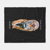 Motivierend Zitate Tiger zur Selbstverbesserung Fleecedecke (Vorderseite (Horizontal))