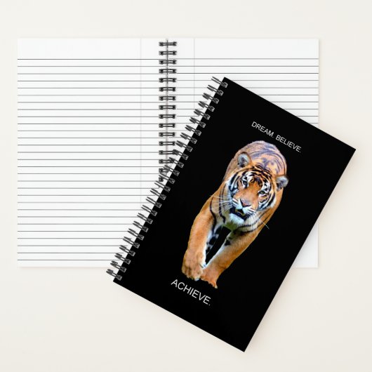 Motivierend Zitate Traum glauben erreichen Spirale Notizblock (Innen)