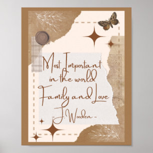 Motivierend Zitate Typografie Familienfriedensklau Poster