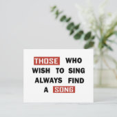 motivierend Zitate über lebenspositive Redewendung Postkarte (Stehend Vorderseite)