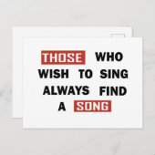 motivierend Zitate über lebenspositive Redewendung Postkarte (Vorne/Hinten)