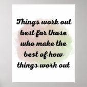 Motivierend Zitate und Redewendungen Poster (Vorne)