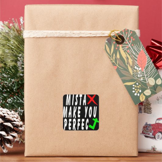 Motivierend Zitate zum Leben Quadratischer Aufkleber (Feiertag)