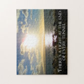 Motivierend Zitatlicht am Ende des Tunnels Puzzle (Vertikal)