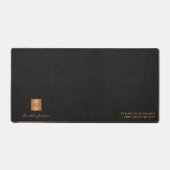 Motivierend Zitatname personalisiertes schwarzes L Schreibtischunterlage (Vorderseite)