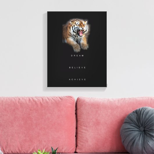 Motivierend Zitatstraum glauben erreichen Leinwanddruck (Insitu (Wohnzimmer))